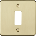 Knightsbridge MLA GDFP001BB 1G grid faceplate - brushed brass