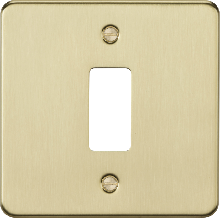 Knightsbridge MLA GDFP001BB 1G grid faceplate - brushed brass