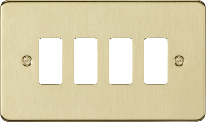 Knightsbridge MLA GDFP004BB 4G grid faceplate - brushed brass