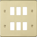 Knightsbridge MLA GDFP006BB 6G grid faceplate - brushed brass