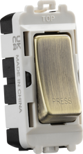 Knightsbridge MLA GDM006AB 20AX 2 way retractive SP module (marked PRESS) - antique brass