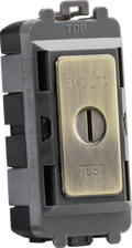 Knightsbridge MLA GDM007AB 20AX 2 way SP key module (marked EMG LTG TEST) - antique brass