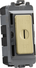Knightsbridge MLA GDM007BB 20AX 2 way SP key module (marked EMG LTG TEST) - brushed brass