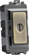Knightsbridge MLA GDM008AB 20AX DP key module (marked EMG LTG TEST") - antique brass