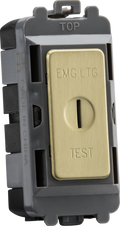 Knightsbridge MLA GDM008BB 20AX DP key module (marked EMG LTG TEST) - brushed brass