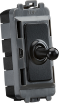Knightsbridge MLA GDM01TOGMB 20AX 1G 2-way SP Grid Toggle Switch - matt black