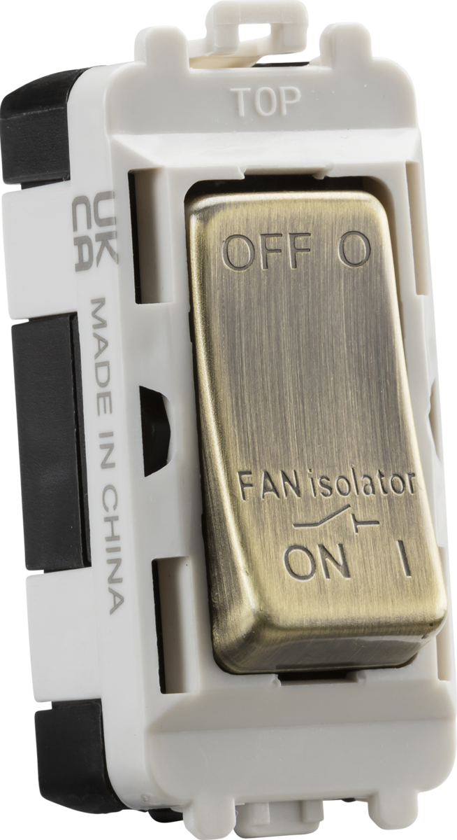 Knightsbridge MLA GDM020AB 10A Fan Isolator Module - antique brass