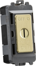 Knightsbridge MLA GDM021BB 10A fan Isolator key switch module - brushed brass