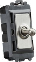 Knightsbridge MLA GDM05TOGBC 20AX Intermediate Grid Toggle Switch - brushed chrome