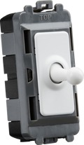 Knightsbridge MLA GDM05TOGMW 20AX Intermediate Grid Toggle Switch - matt white