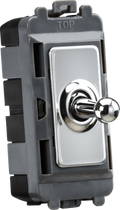 Knightsbridge MLA GDM05TOGPC 20AX Intermediate Grid Toggle Switch - polished chrome