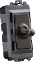 Knightsbridge MLA GDM05TOGSB 20AX Intermediate Grid Toggle Switch - smoked bronze