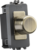 Knightsbridge MLA GDM150IAB 1G 2-way 10-150W (5-100W LED) intelligent dimmer - antique brass