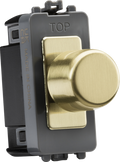Knightsbridge MLA GDM150IBB 1G 2-way 10-150W (5-100W LED) intelligent dimmer - brushed brass
