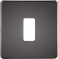 Knightsbridge MLA GDSF001BN Screwless 1G grid faceplate - black nickel