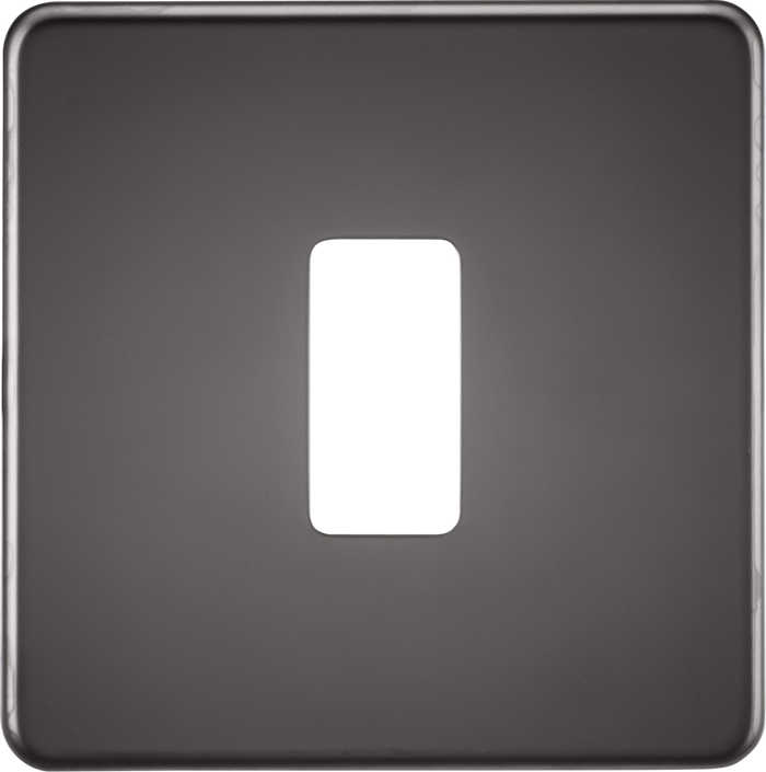 Knightsbridge MLA GDSF001BN Screwless 1G grid faceplate - black nickel