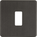 Knightsbridge MLA GDSF001SB Screwless 1G grid faceplate - smoked bronze