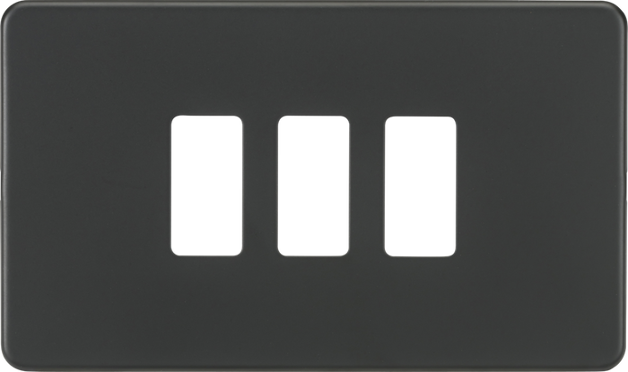Knightsbridge MLA GDSF003AT Screwless 3G grid faceplate - anthracite