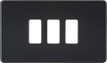 Knightsbridge MLA GDSF003MB Screwless 3G grid faceplate - matt black