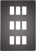 Knightsbridge MLA GDSF009BN Screwless 9G grid faceplate - black nickel