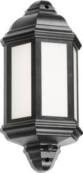 Knightsbridge MLA LANT3BKP 230V IP54 LED Half Wall Lantern with Photocell Sensor - Black