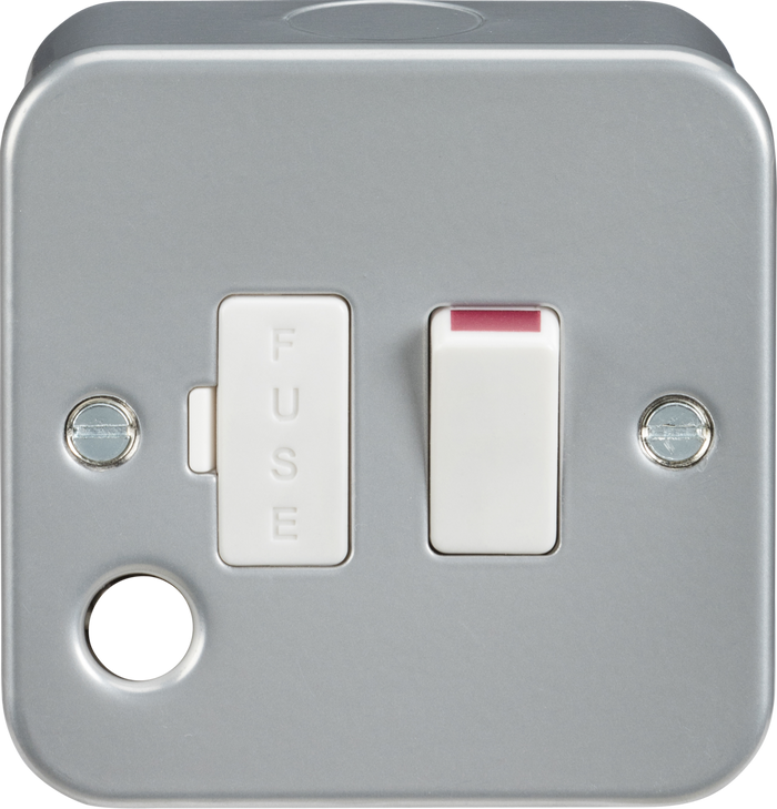 Knightsbridge MLA M6300F Metal Clad 13A Switched Fused Spur Unit with Flex Outlet