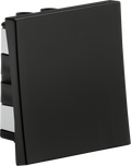 Knightsbridge MLA NET2WBK 20AX 1G 2-way modular wide rocker switch (50x50mm) - Black