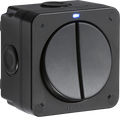Knightsbridge MLA OP3 IP66 20AX 2G SP 2-way switch- Black