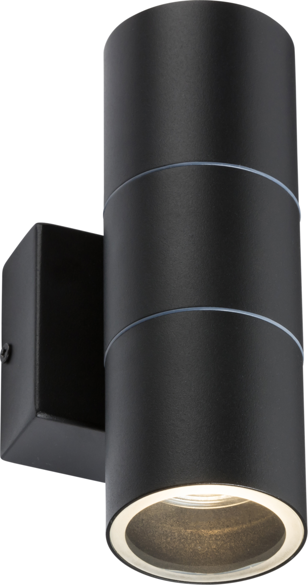 Knightsbridge MLA OWALL02BK 230V IP54 GU10 Up and Down Wall Light - Black