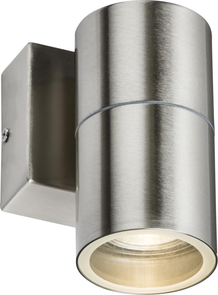 Knightsbridge MLA OWALL1BC 230V IP54 GU10 Fixed Single Wall Light - Brushed Chrome