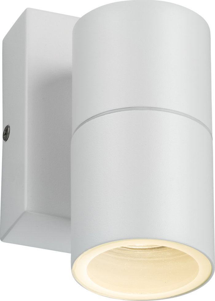 Knightsbridge MLA OWALL1WP 230V IP54 GU10 Fixed Single Wall Light with Photocell Sensor - White