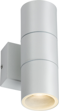 Knightsbridge MLA OWALL2W 230V IP54 GU10 Up and Down Wall Light - White