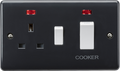 Knightsbridge MLA PM8333N 45A DP switch with 13A DP switched socket with neons [Part M Compliant]