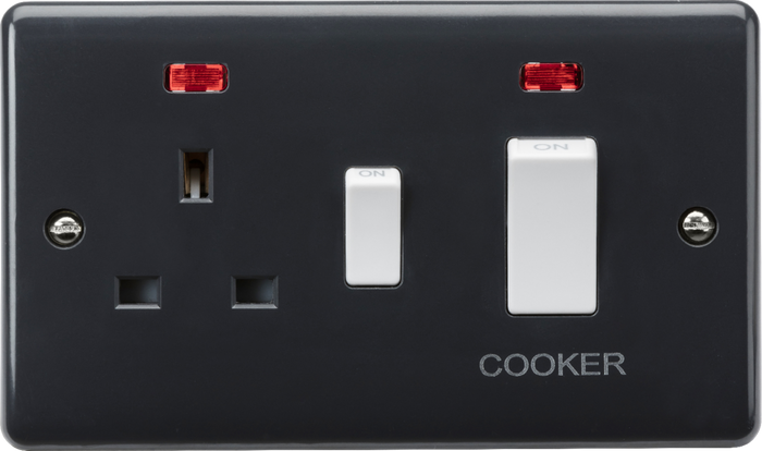 Knightsbridge MLA PM8333N 45A DP switch with 13A DP switched socket with neons [Part M Compliant]