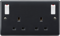 Knightsbridge MLA PM9001 13A 2G DP switched socket with white outboard rockers [Part M compliant]
