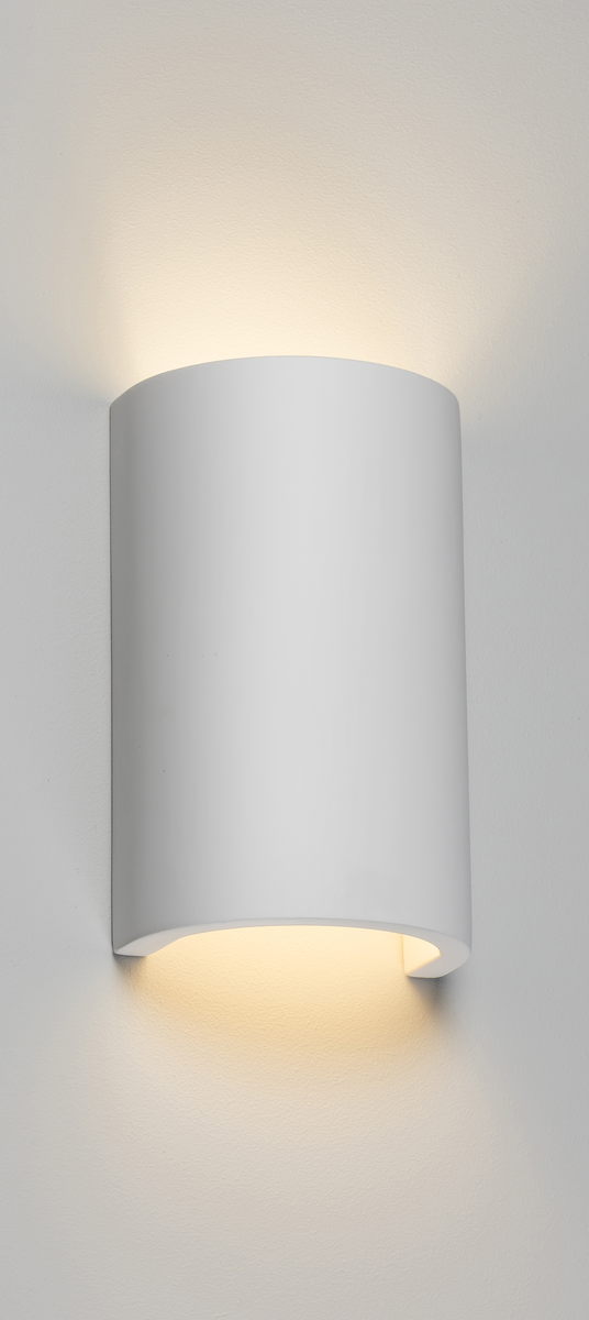 Knightsbridge MLA PWL1 230V G9 40W Curved Up and Down Plaster Wall Light