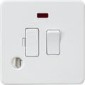 Knightsbridge MLA Screwless SF6300FMW 13A Switched Fused Spur with Neon and Flex Outlet - Matt White
