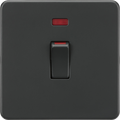Knightsbridge MLA Screwless SF81MNAT 45A 1G DP switch with neon - anthracite