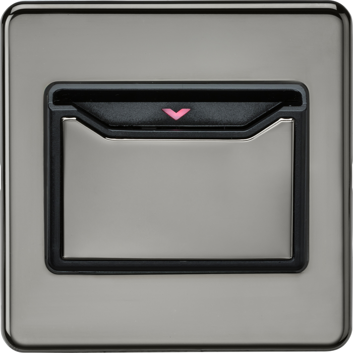 Knightsbridge MLA Screwless SFCARDBN 32A 1G Key Card Switch - black nickel