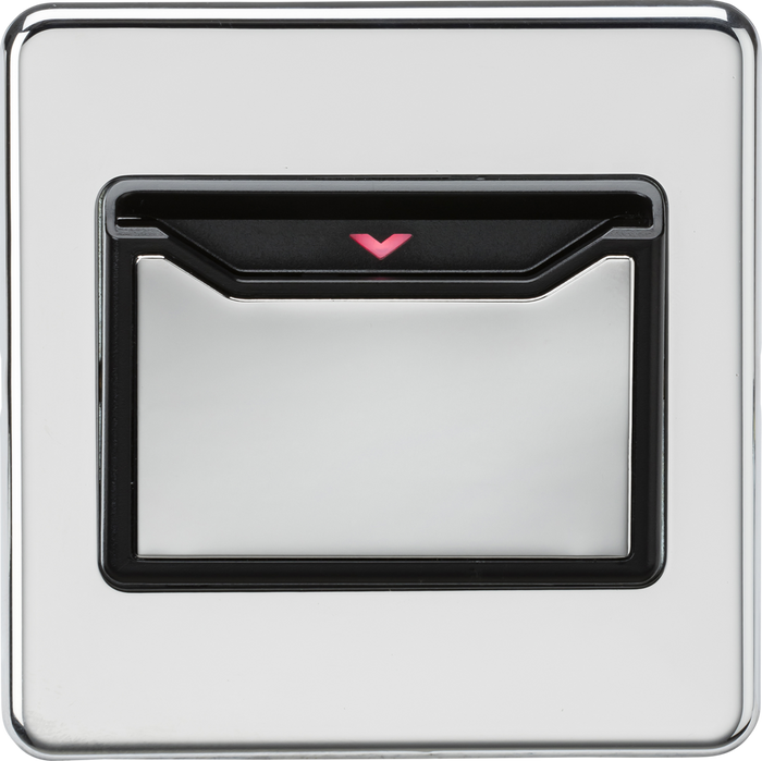 Knightsbridge MLA Screwless SFCARDPC 32A 1G Key Card Switch - polished chrome