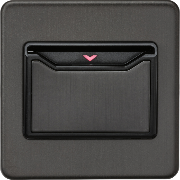 Knightsbridge MLA Screwless SFCARDSB 32A 1G Key Card Switch - smoked bronze