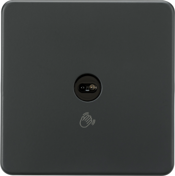 Knightsbridge MLA Screwless SFTS1AT 230V 1G 1-way Touchless Switch - Anthracite