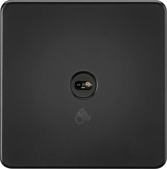 Knightsbridge MLA Screwless SFTS1MB 230V 1G 1-way Touchless Switch - Matt Black