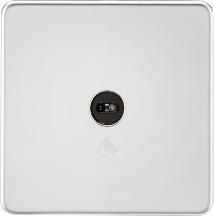 Knightsbridge MLA Screwless SFTS1PC 230V 1G 1-way Touchless Switch - Polished Chrome