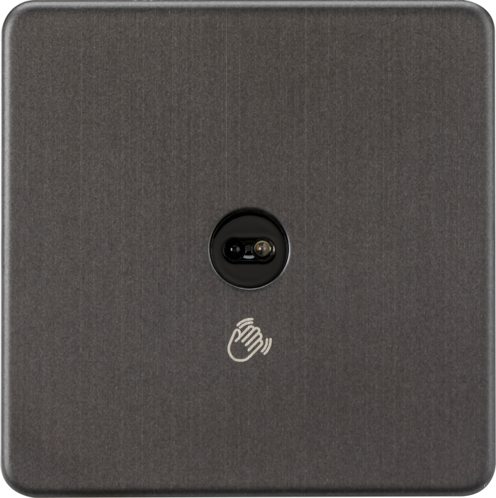 Knightsbridge MLA Screwless SFTS1SB 230V 1G 1-way Touchless Switch - Smoked Bronze