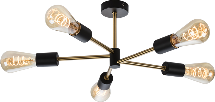 Knightsbridge MLA SE5P SENA - 230V IP20 E27 5 Light Ceiling Pendant