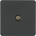 Knightsbridge MLA SF0100AT Screwless 1G TV Outlet (Non-Isolated) - Anthracite
