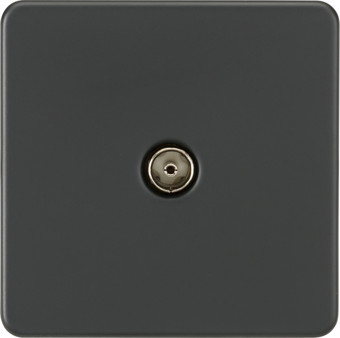 Knightsbridge MLA SF0100AT Screwless 1G TV Outlet (Non-Isolated) - Anthracite