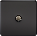 Knightsbridge MLA SF0100MB Screwless 1G TV Outlet (Non-Isolated) - Matt Black
