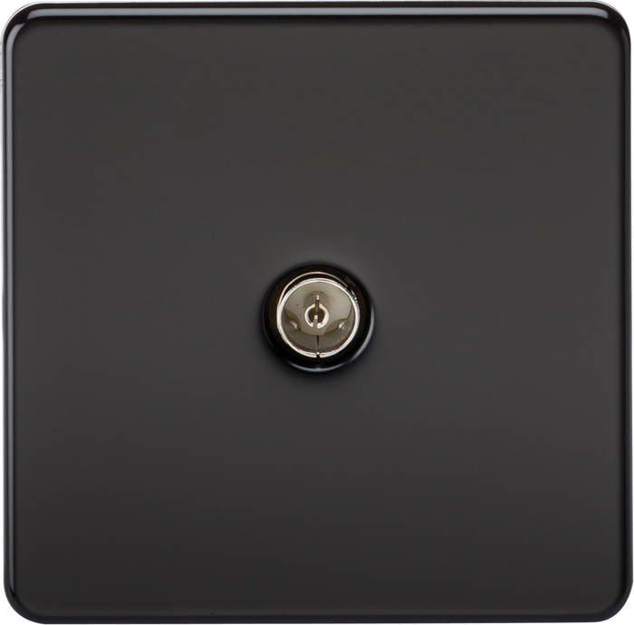 Knightsbridge MLA SF0100MB Screwless 1G TV Outlet (Non-Isolated) - Matt Black